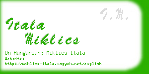 itala miklics business card
